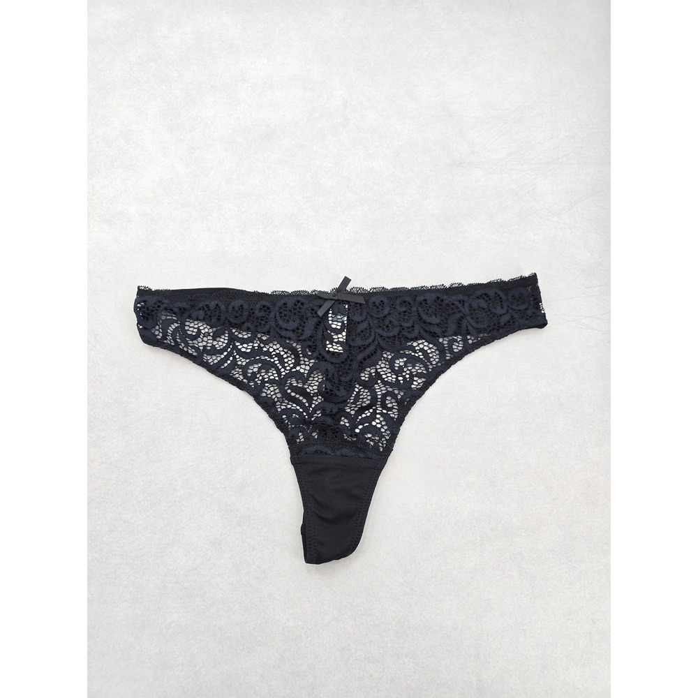 Hema Black Lace Dainty Whimsy Boho Goth Fairy Coquette Bridal Panties Large